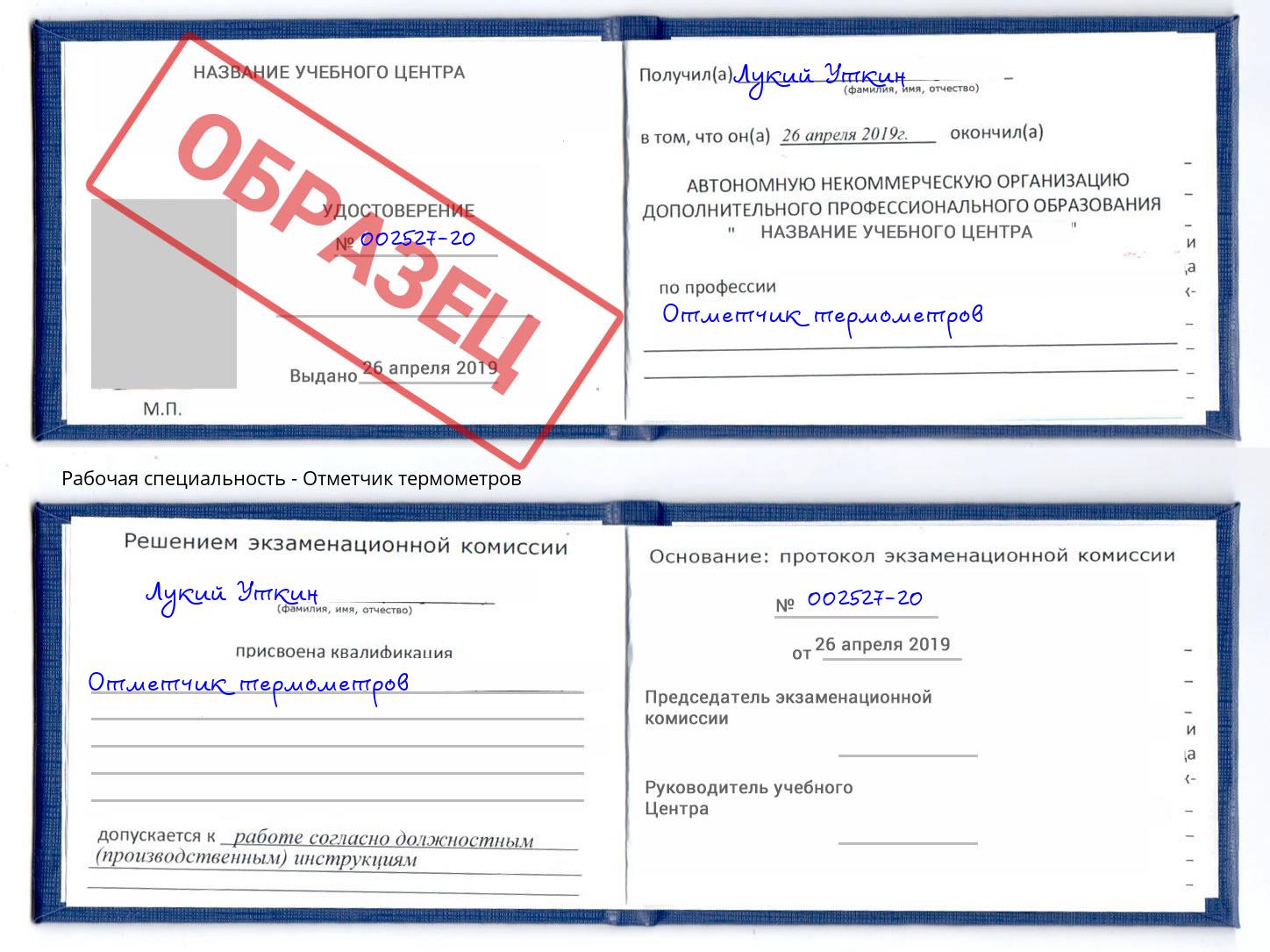 Отметчик термометров Вичуга