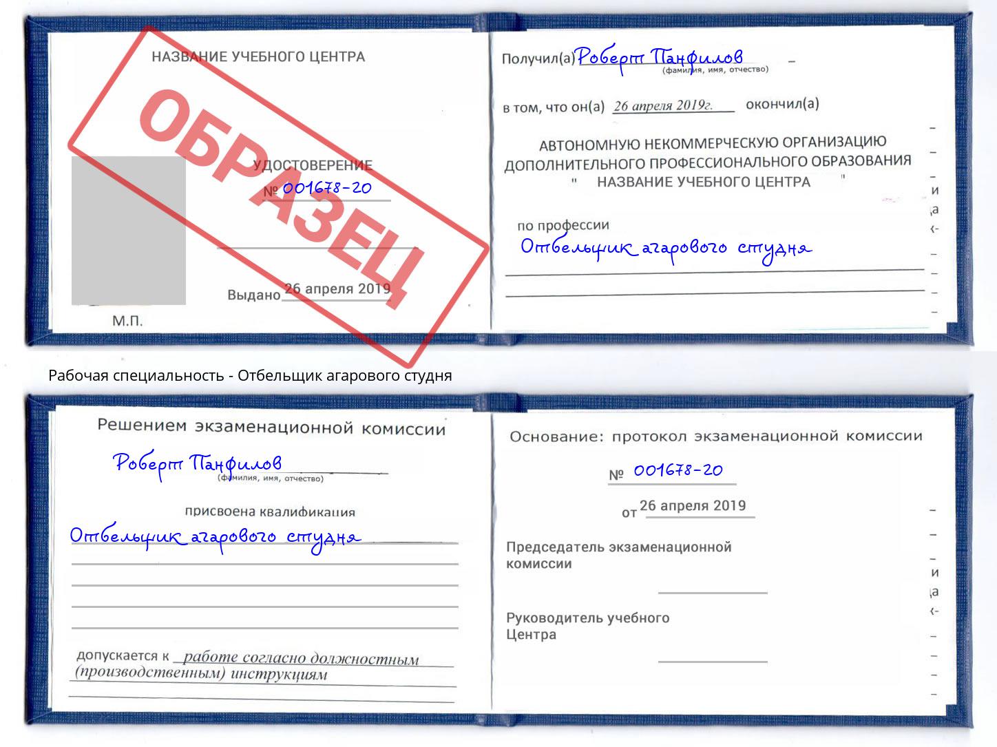 Отбельщик агарового студня Вичуга
