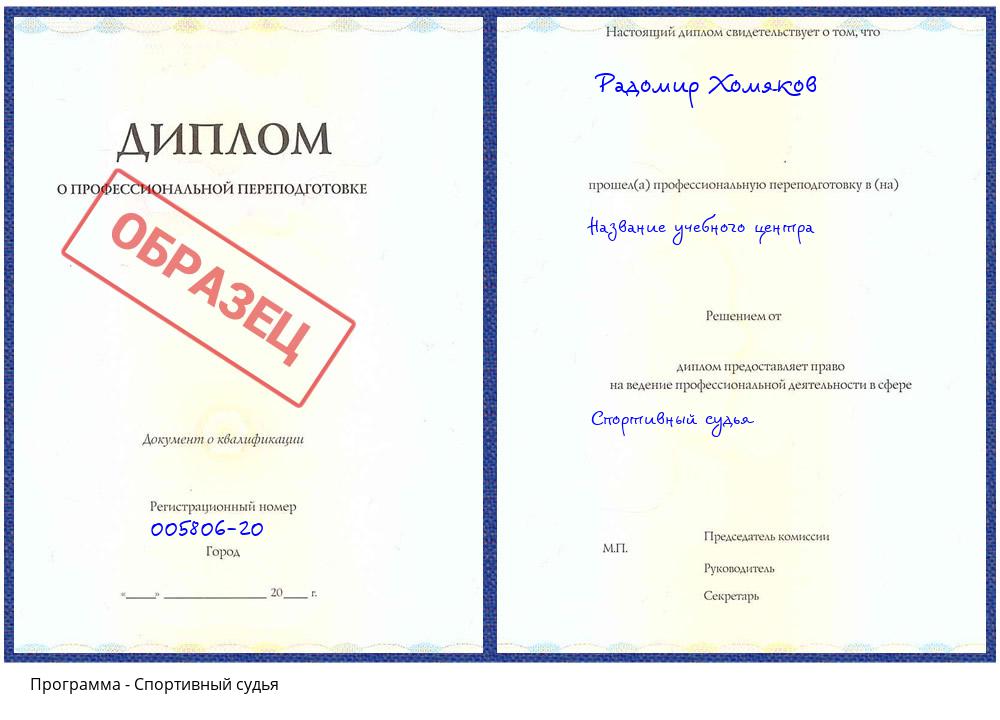 Спортивный судья Вичуга